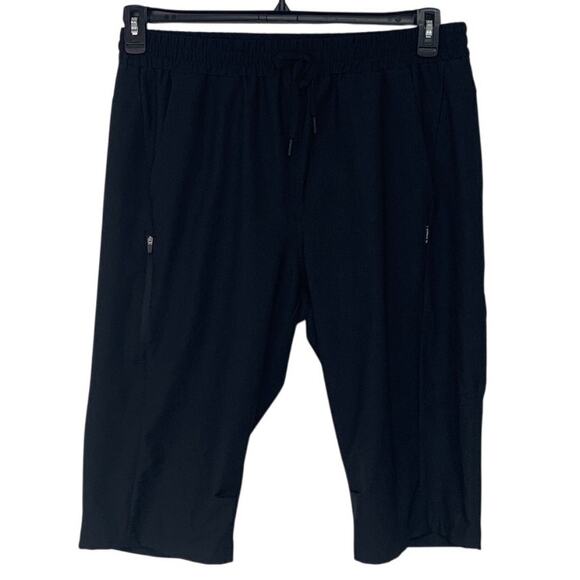 Baleaf Womens XL PolySpandex Adjustable Waist Black Sports Shorts W Pockets - Picture 1 of 3